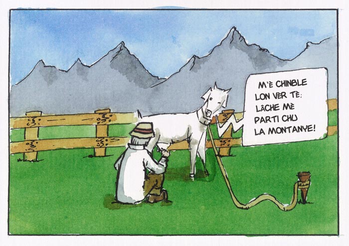 Illustration : la chèvre